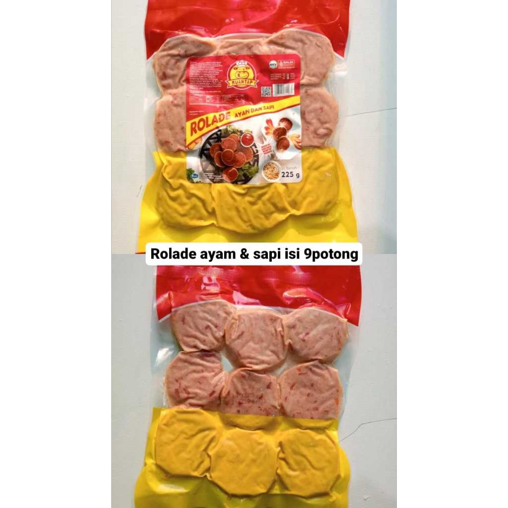 

Muantap rolade ayam & sapi 225gr isi 9pcs frozen