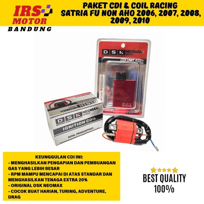 CDI FU NON AHO KOIL COIL RACING SATRIA FU 150 2006 2007 2008 2009 2010 TENAGA NAIK 20% PENGAPIAN BES
