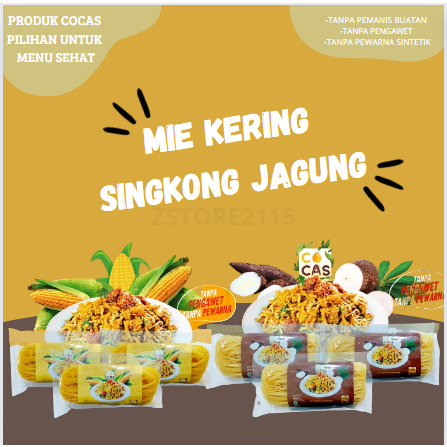 

Mie Kering Jagung & Singkong Mie Instan Tanpa Pengawet 200gr Bebas Gluten