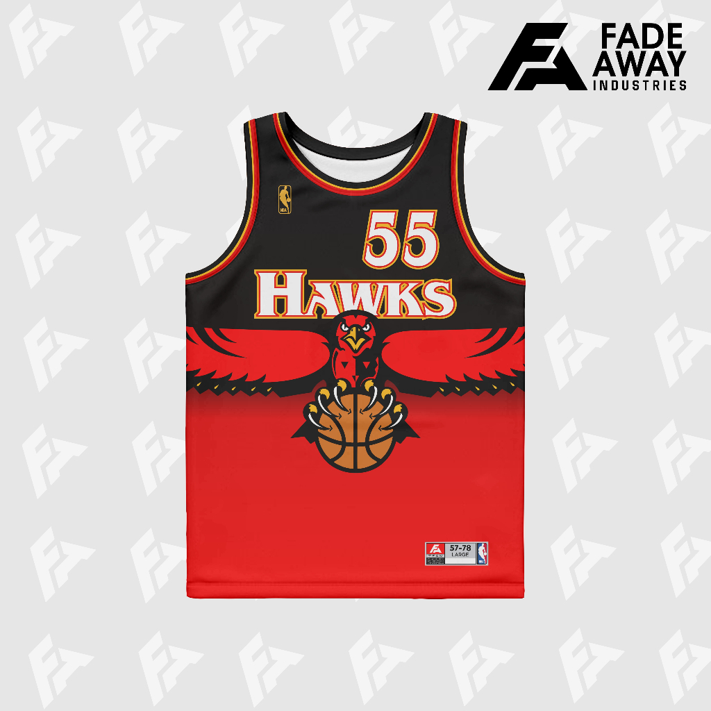 JERSEY BASKET TERLARIS MUTOMBO # 55 HAWKS