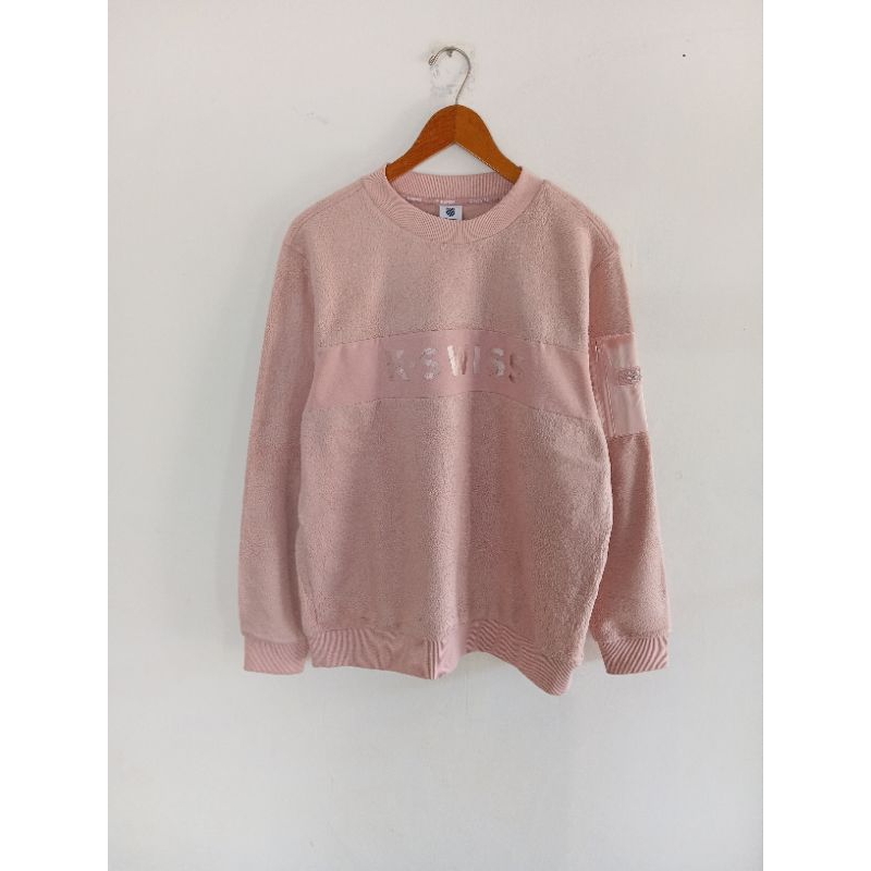 crewneck sweater fleece wanita K-Swiss