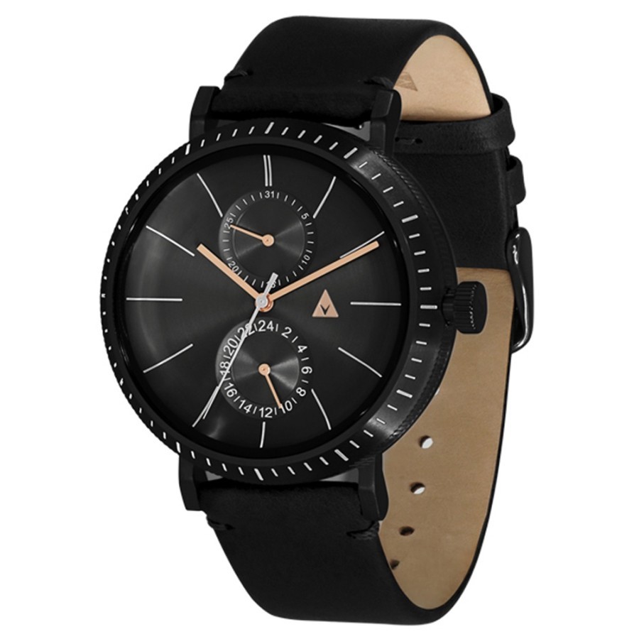 Jam Tangan Pria Tali Kulit Mounte Christ MC 75045G-26 BLK