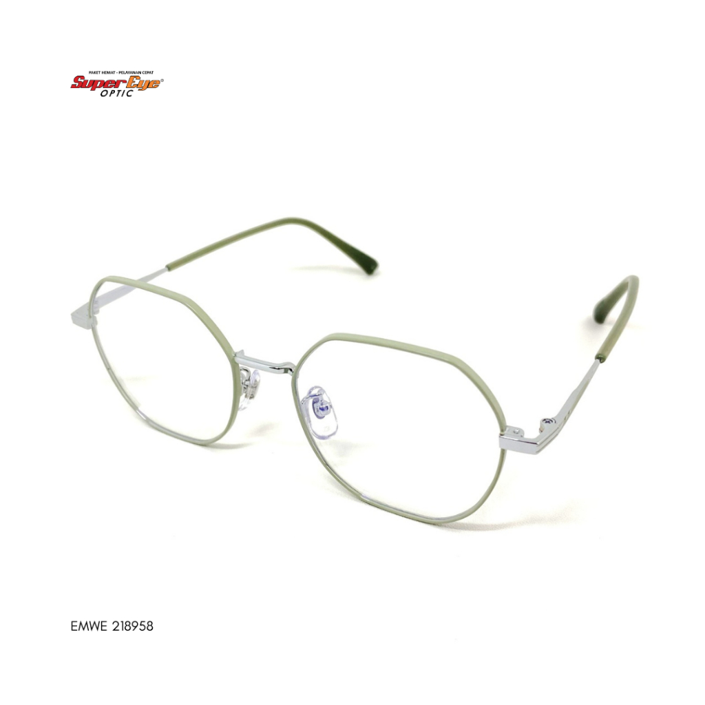 SuperEye Optic - Kacamata Oval EMWE 218958 kacamata titanium Korea, frame titanium Korea, kacamata K