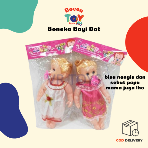 《BOCCA》 Mainan Anak Boneka Bayi Perempuan Dot Susan Bisa Nangis dan Sebut Papa Mama Crying Baby Doll