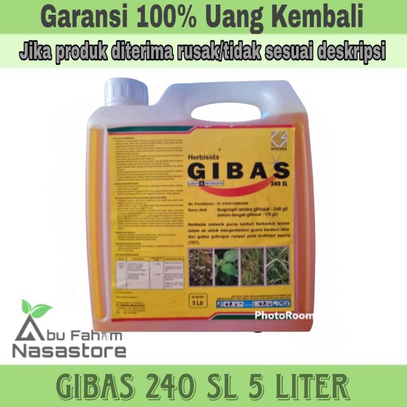 HERBISIDA SISTEMIK GIBAS 240 SL 5 LITER/HERBISIDA SISTEMIK