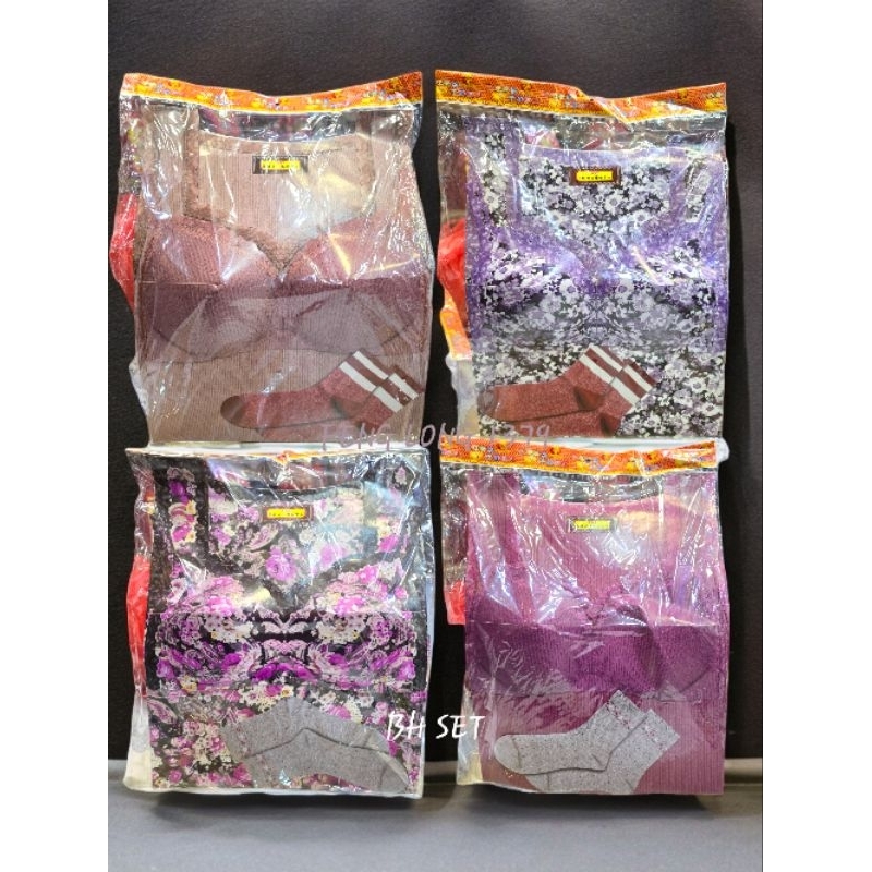 Set BH / BRA / KUTANG Tanktop, Kaos kaki Dan Celana Dalam wanita Sembahyang Leluhur Qing Ming