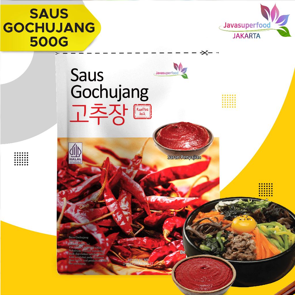 

Gochujang HALAL 500g / Gochujang Rasa Asli Korea/Sauce Sambel Pasta/Chili Paste 500g {HALAL}