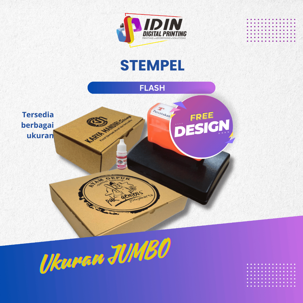 

Stempel Jumbo Custom Packaging Brand - Percetakan Idin Digital Printing