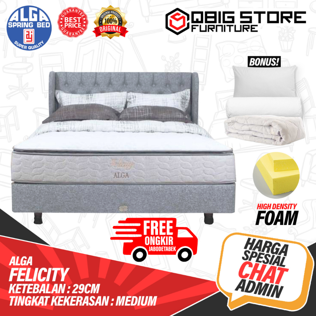 Kasur Springbed ALGA Felicity spring bed matras Set