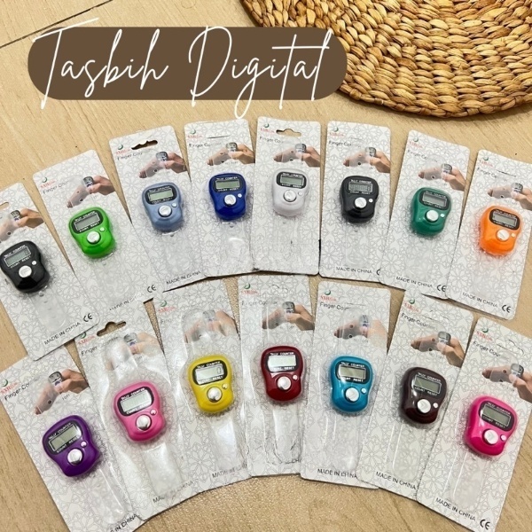WTT Tasbih Digital Ada Packing Mika Mini Alat Hitung LED Jari Penghitung Finger Tally Counter
