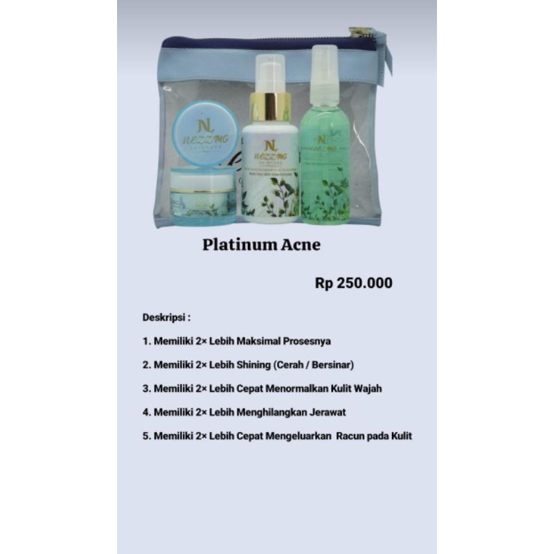 NEZZMG SKINCARE PLATINUM ACNE
