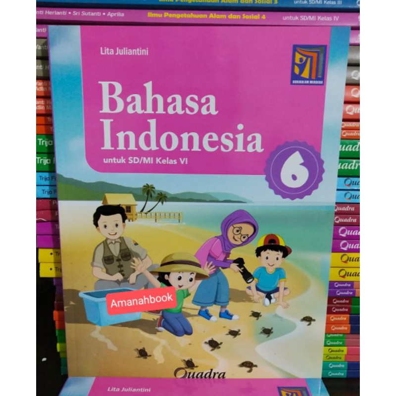 Buku Bahasa Indonesia SD Kelas 6 Kurikulum Merdeka Quadra