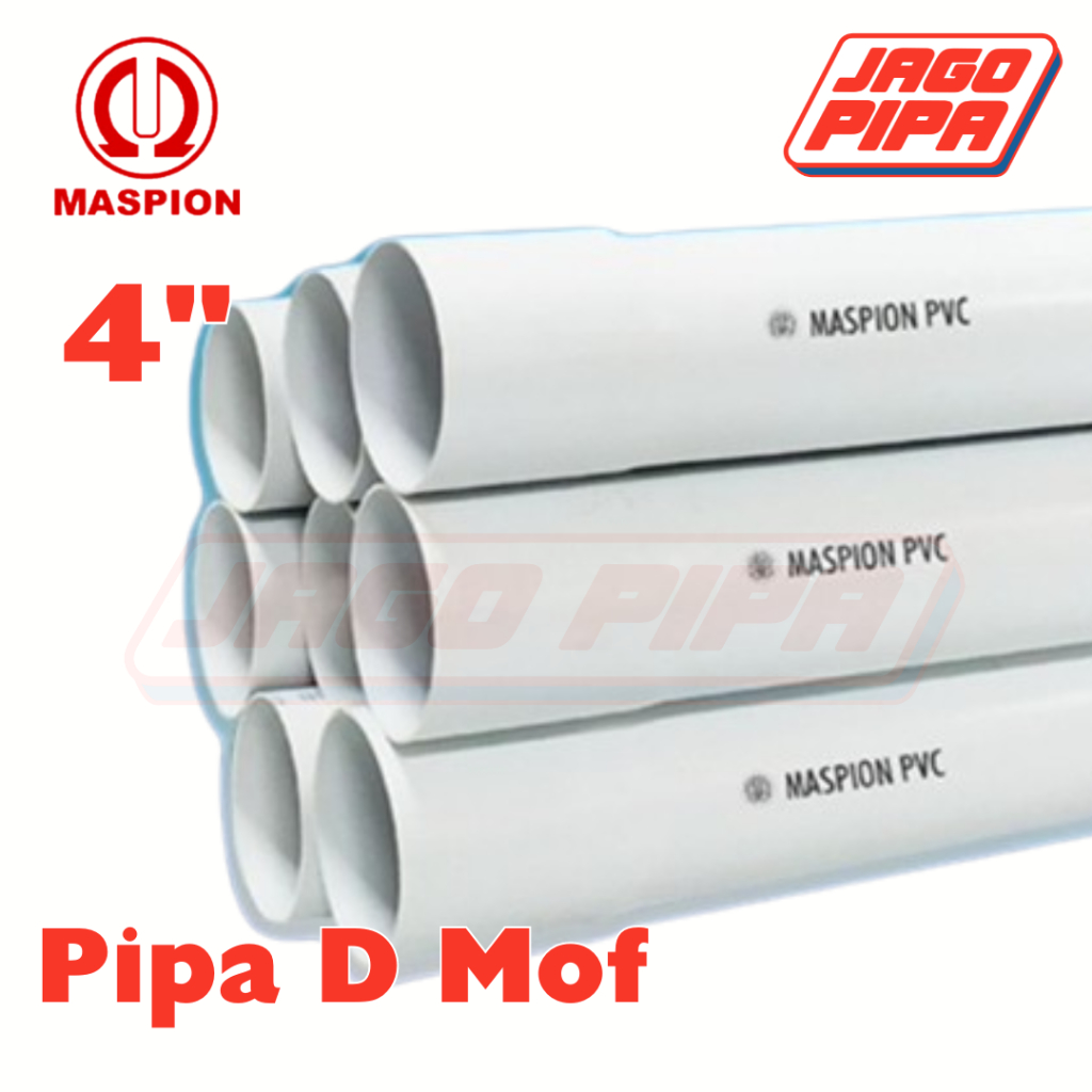 Maspion Pipa D 4 Inch Putih MOF PVC 4 Meter Paralon 4" PUTIH