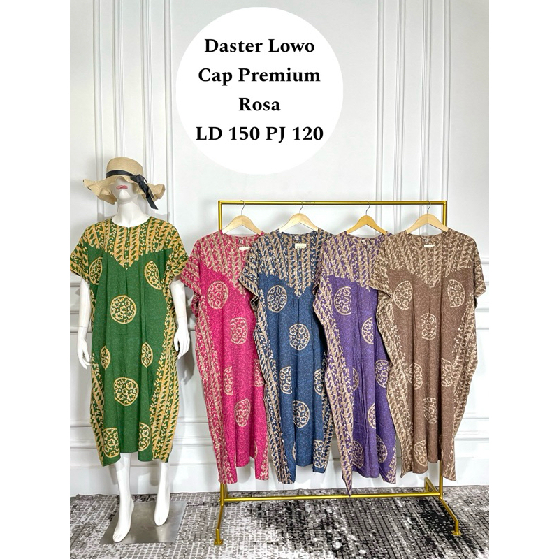 Daster Lowo Cap Premium Rosa  m Busui Daster kalong Lowo Super Adem All Size Batik Jumbo