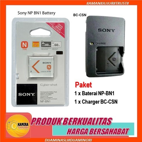 okravisava - paket baterai np-bn1 + charger bc-csn kamera sony cybershot dsc-w730 w810 w830