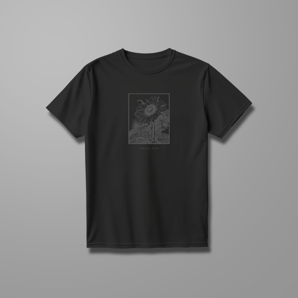 MKT00741- KAOS DEWASA PRIA & WANITA MOTIF  BUNGA MATAHARI TERBARU