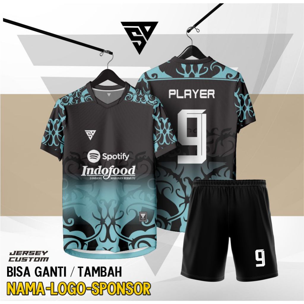 Jersey Futsal Batik Dayak Free Sablon Nama Full Set