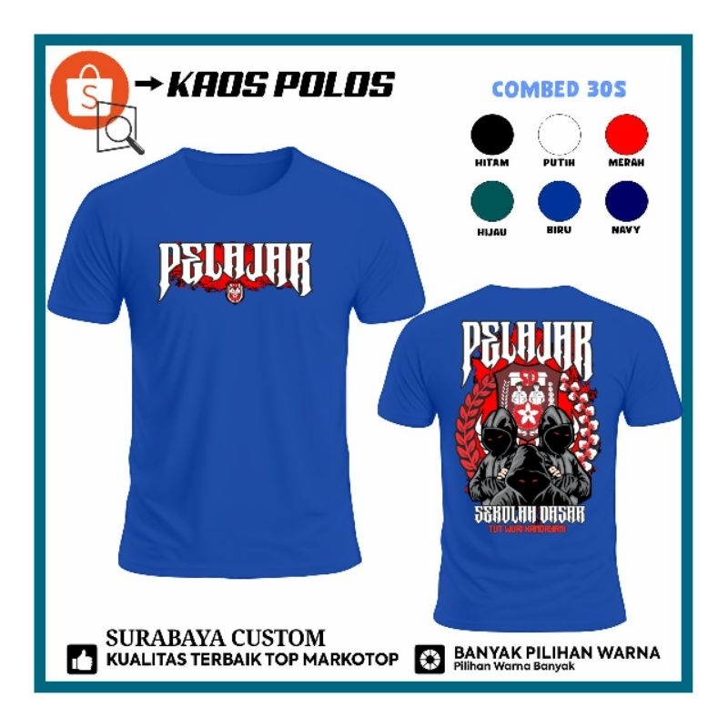 kaos syekhermania pelajar SD / kaos syekhermania SD / kaos syekhermania anak SD cotton combed 30s pr