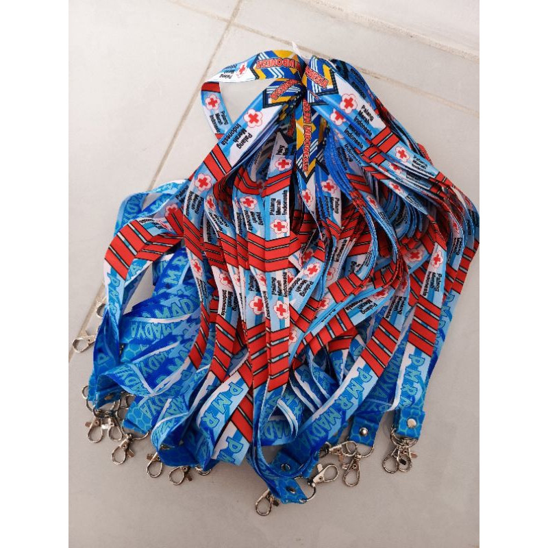 

TALI LANYARD ID CARD PALANG MERAH INDONESIA PMI DESAIN 2 TANPA STOPLER