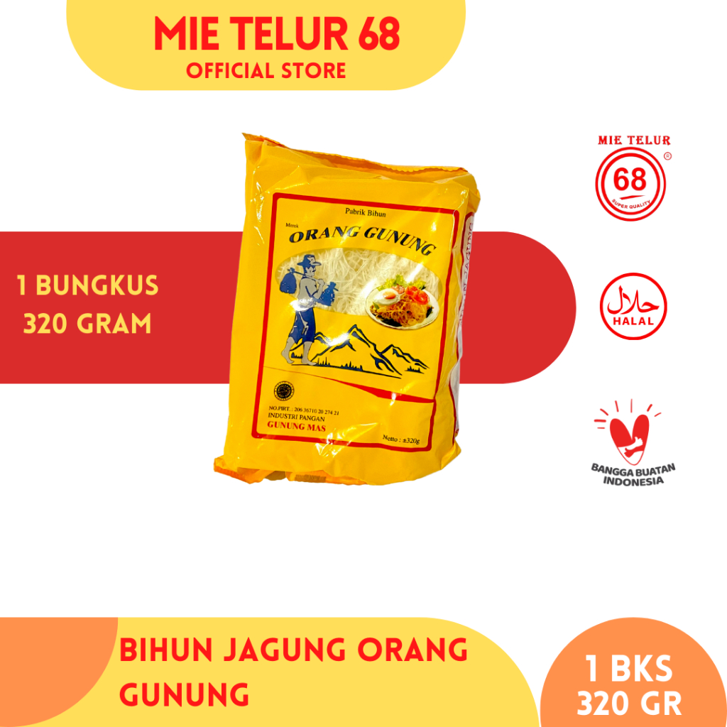 

Bihun Jagung Orang Gunung (320 gr) - Bihun jagung padamu bihun jagung rosebrand bihun jagung cap tanam