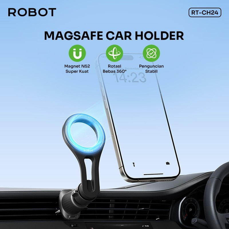 Holder Mobil Magsafe Ventilasi AC Car Holder Magnet Rotatable CH24