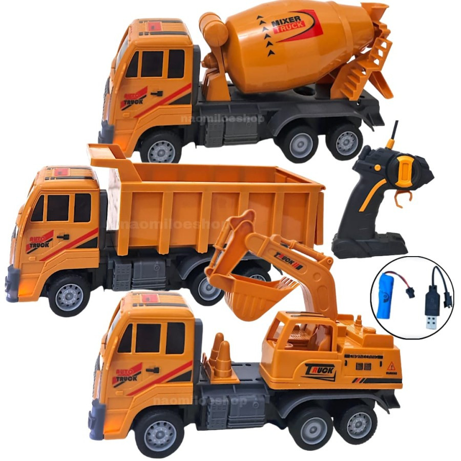 PR17785 - Rc truk keruk Mainan RC Mobil Truck Set Truk Konstruksi Mobil Remote Truck Konstruksi