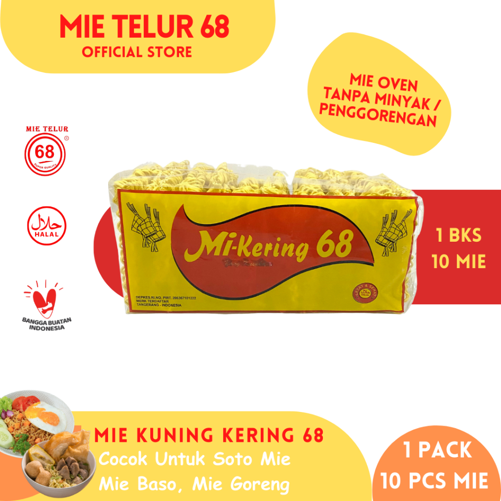 

Mie Kering 68 isi 10 pcs mie mie kering mie telur mie burung dara ekomie mie atom bulan mie oven mie instan mie urai kokiku 3 ayam mie aa