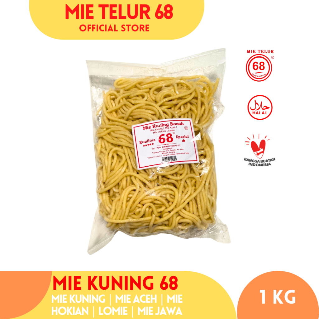 

Mie Basah 68 1 kg mie kuning lomie hokian mie hokkian mie mie jawa mie celor mie aceh