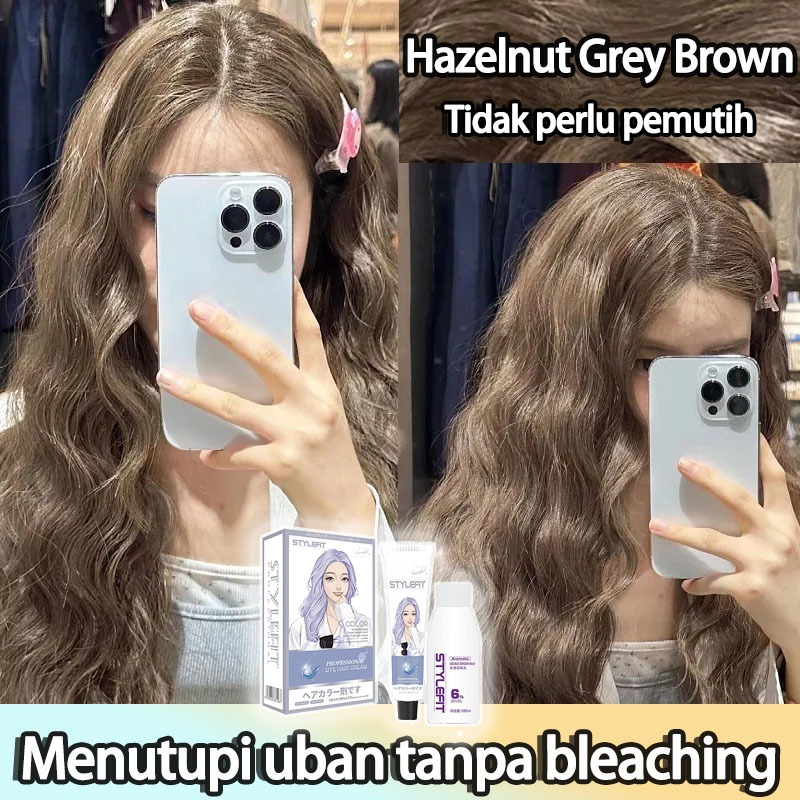 [Alat pewarna rambut gratis] STYLE FIT hair color，hair color pewarna rambut *200ml Tidak perlu pemut