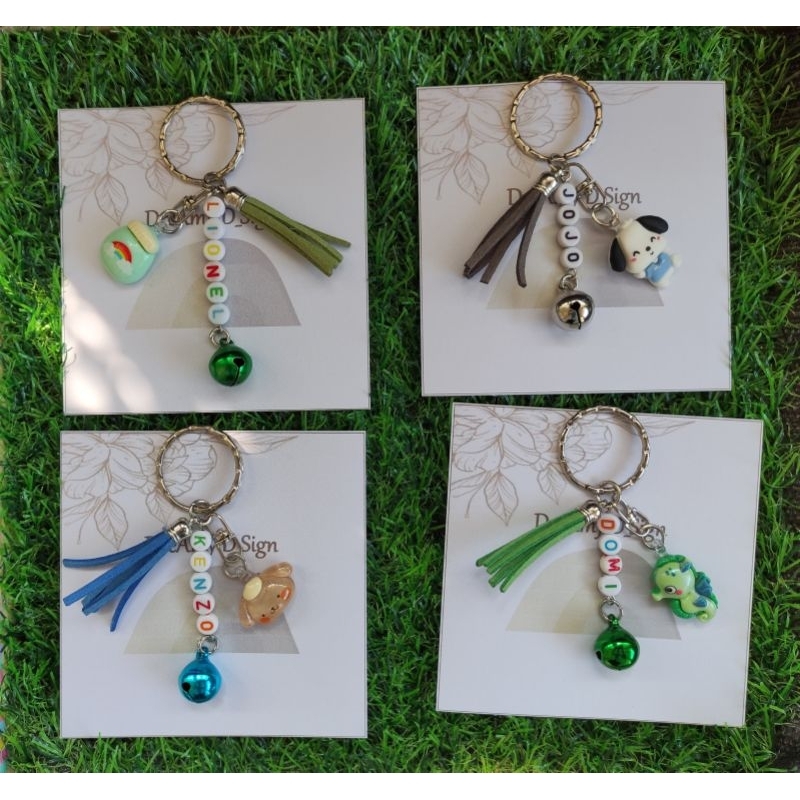 Custom Gantungan kunci huruf/manik-manik