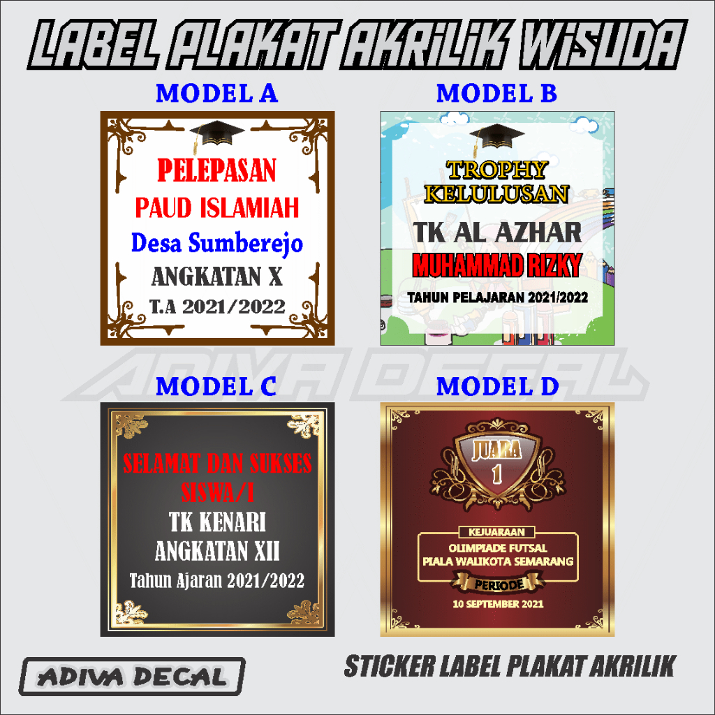 

STICKER LABEL PLAKAT WISUDA - CUSTOM
