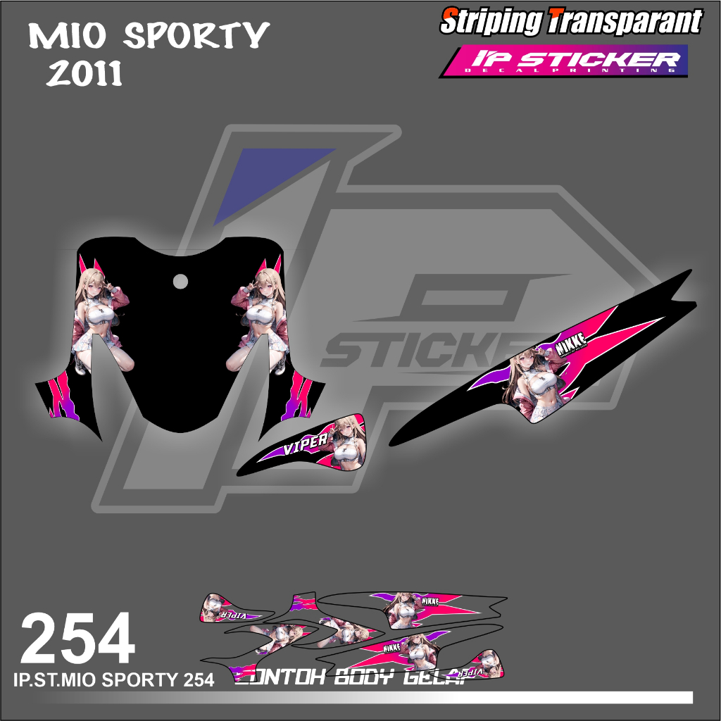 MIO SPORTY 2011 (COD) STIKER STRIPING MOTOR YAMAHA MIO SPORTY 2011 HOLOGRAM DAN TRANSPARAN