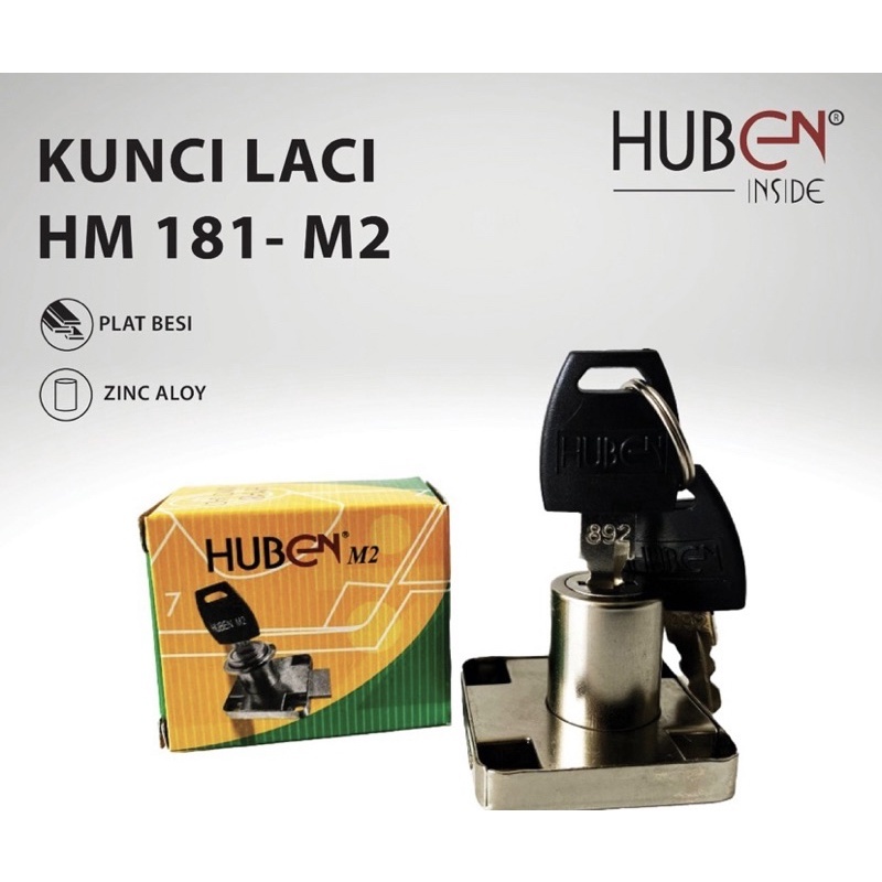 Kunci Lemari Laci Kayu ORIGINAL 100% HUBEN HM 181-M2