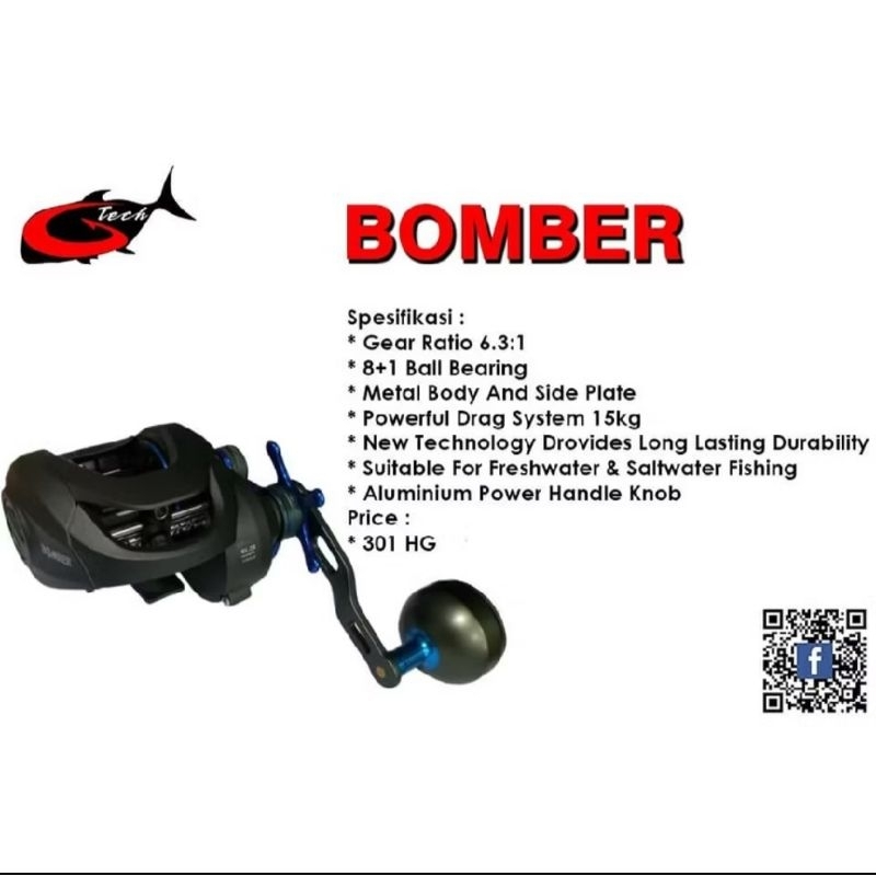 Reel BC / OVERHEAD G- TECH / G-TECH BOMBER 301HG ( LEFT HANDLE )