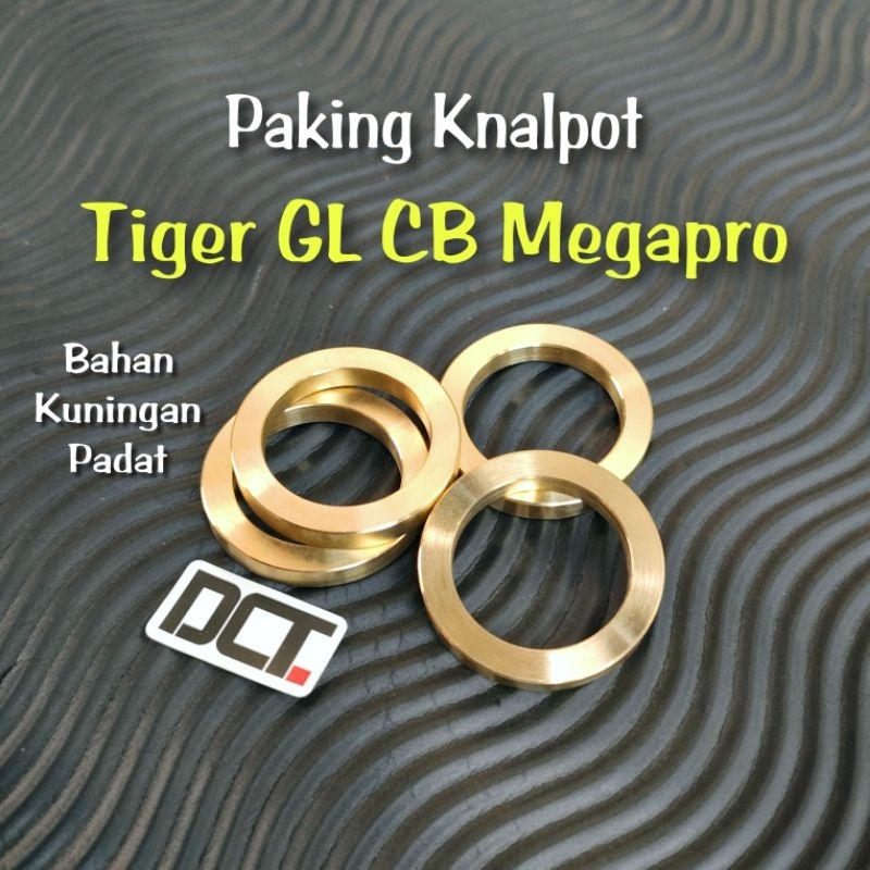 Paking Perpak Knalpot Tiger Megapro GL CB Bahan Kuningan Padat