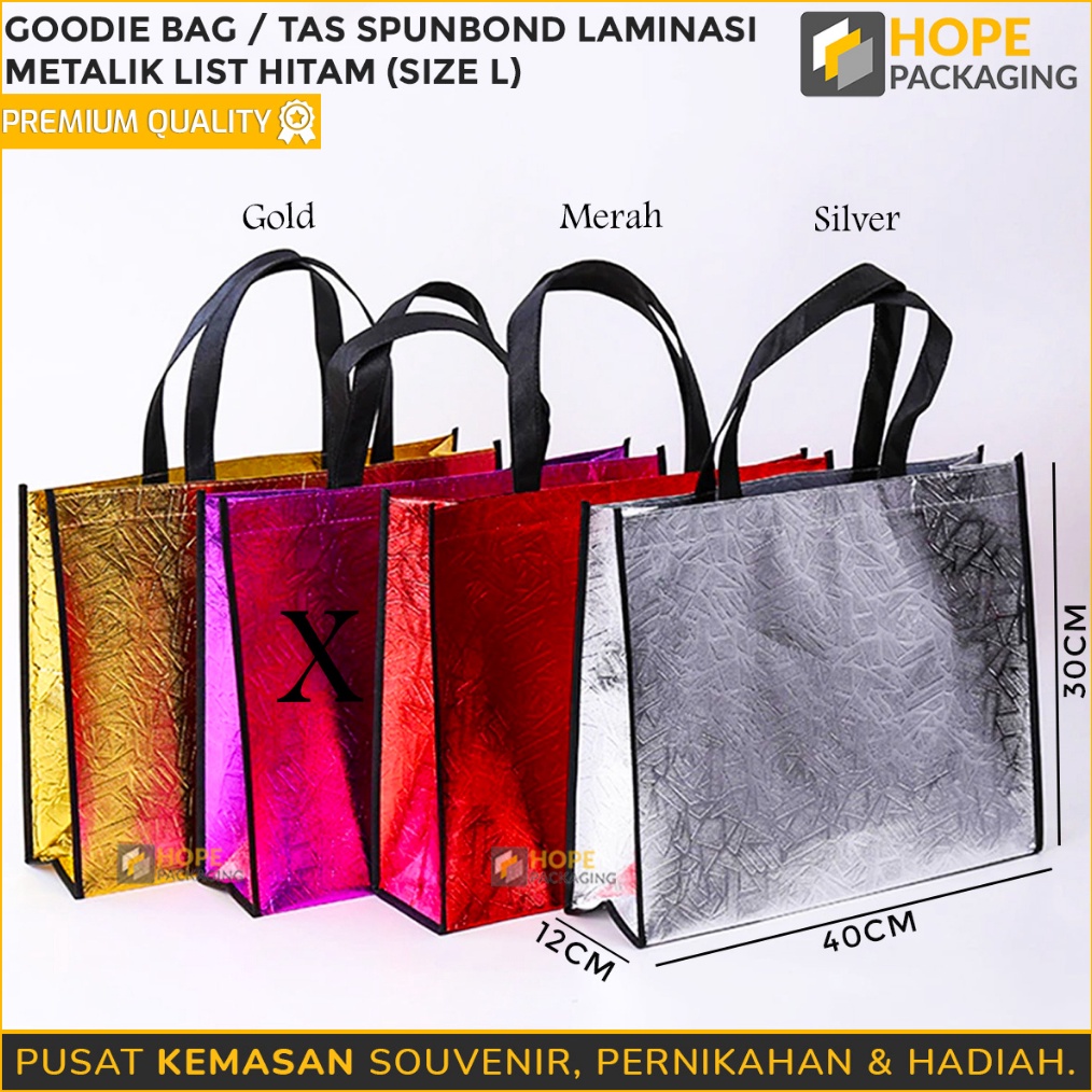 

PROMO SPESIAL Tas Shopping Bag Laminasi Metalik Size L 4x3x12 cm Tas Cooler Bag Serbaguna Tas Souvenir Hampers Hadiah Tas Souvenir Tas Belanja Tas Souvenir Snack Ultah Tas Hampers Hadiah