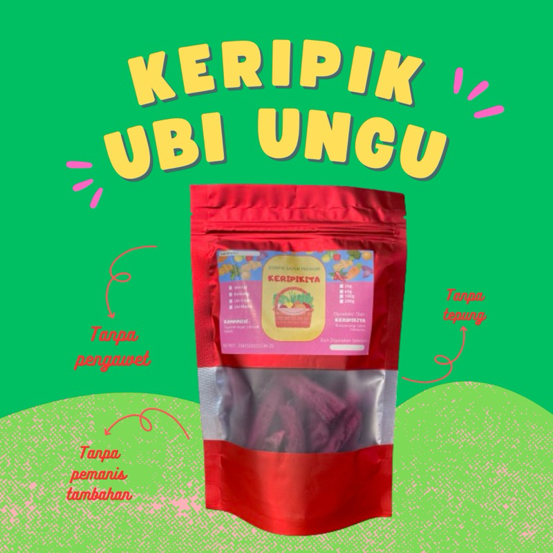 

KERIPIK UBI UNGU 60g CAMILAN SEHAT MAKANAN RINGAN