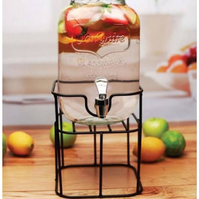 Kilat Dispenser KacaGelas Storage DrinkMason Gelas JarBeverage Glass