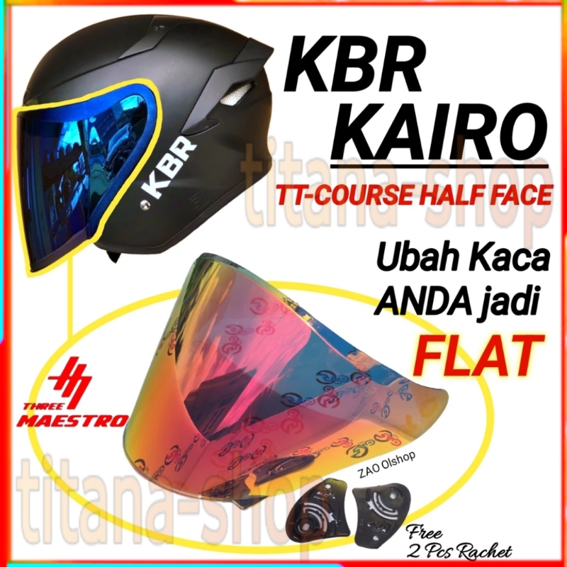 KBR KAIRO kaca helm datar venom / flat visor open venom kbr kairo