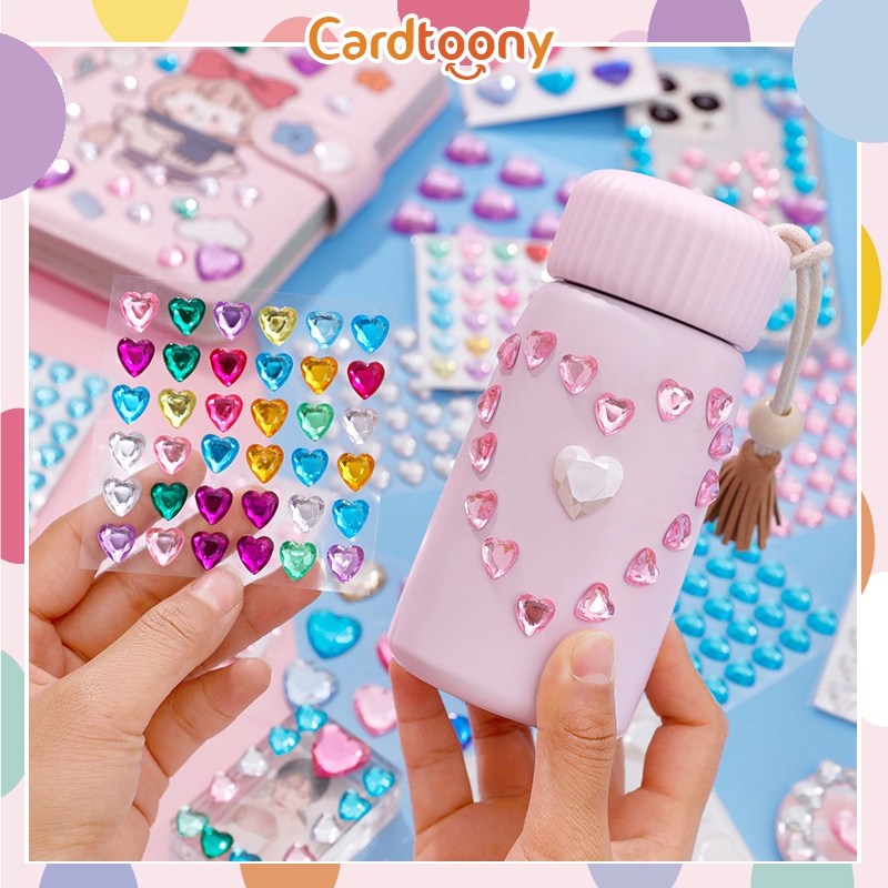

Stiker DIY Dekorasi Transparan Kristal 3D Aesthetic Cute Lucu sticker Waterproof