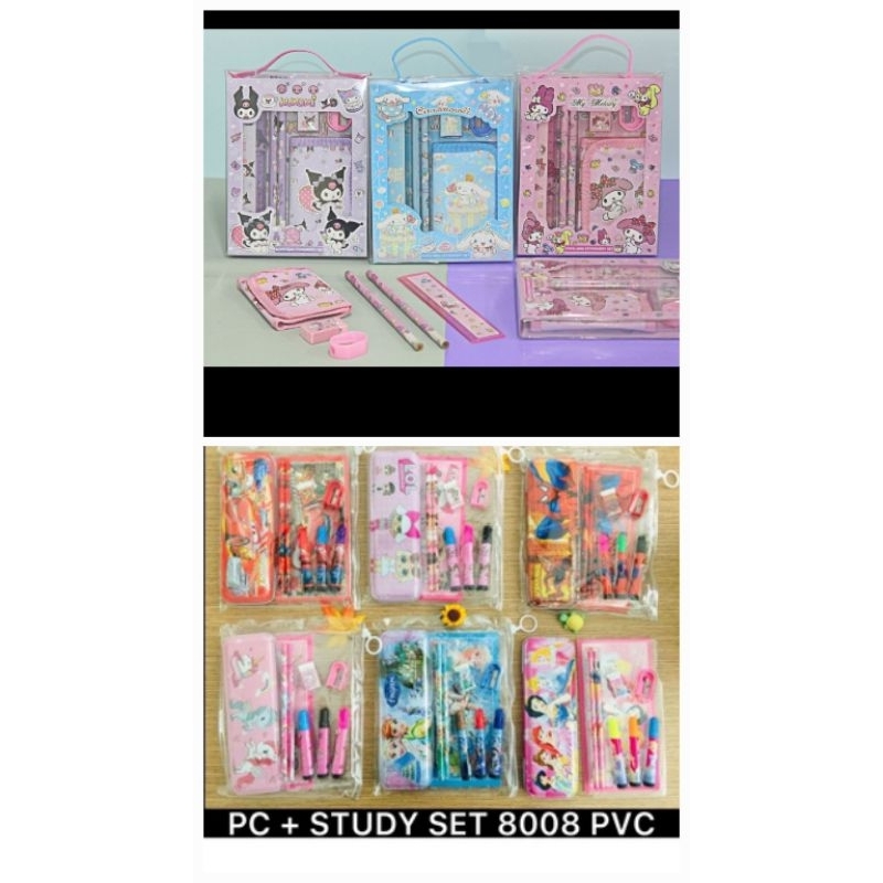 

++FREE BUBBLE WRAP + DUS Paket Alat Tulis/ Study Stationery Set Fancy 8008 7 IN 1 Dompet Spidol