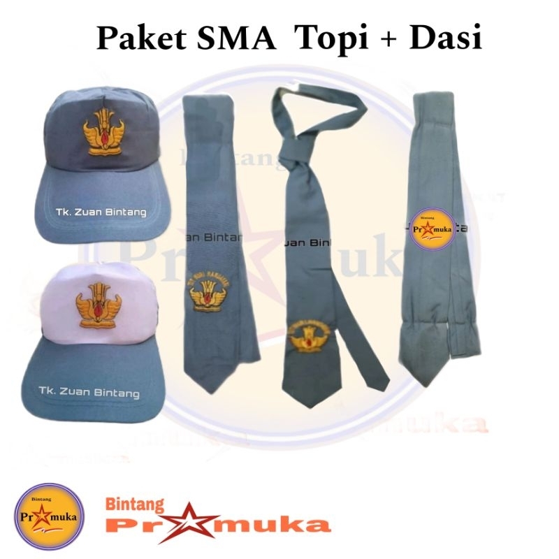 TOPI SMA DASI SMA 1 PAKET / PAKET SMA TOPI DAN DASI