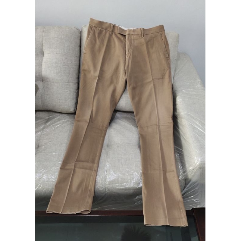 MAN Celana PRODUCER Skinny Fit formal Kain coklat untuk suit Original Authentic #CITT427 #lovecitta