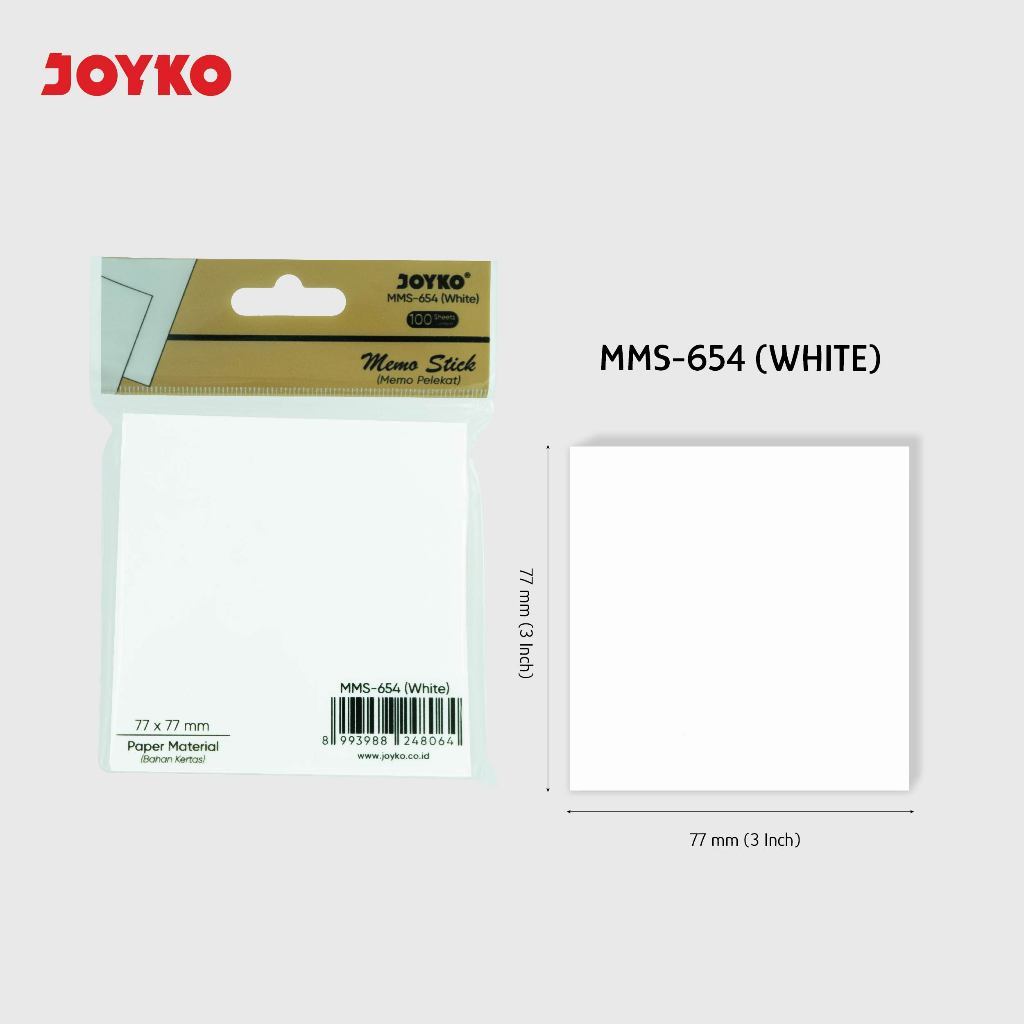 

Memo Stick Sticky Note Kertas Memo Memo Tempel Joyko MMS-654 White Color