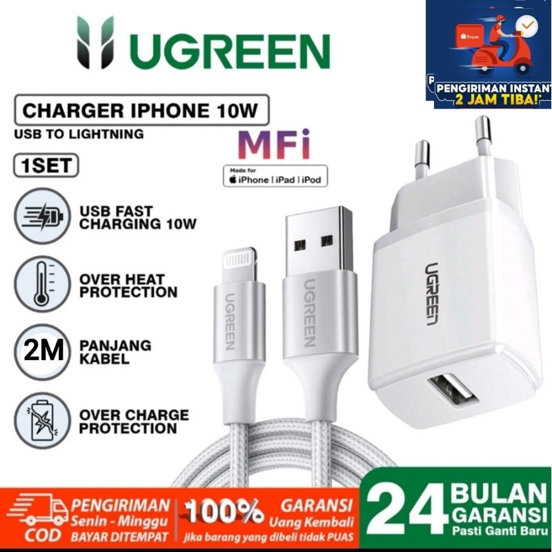 Ugreen Charger iPhone 5 6 7 8 Plus X XR XS Max Ipad Fast Charging 10W