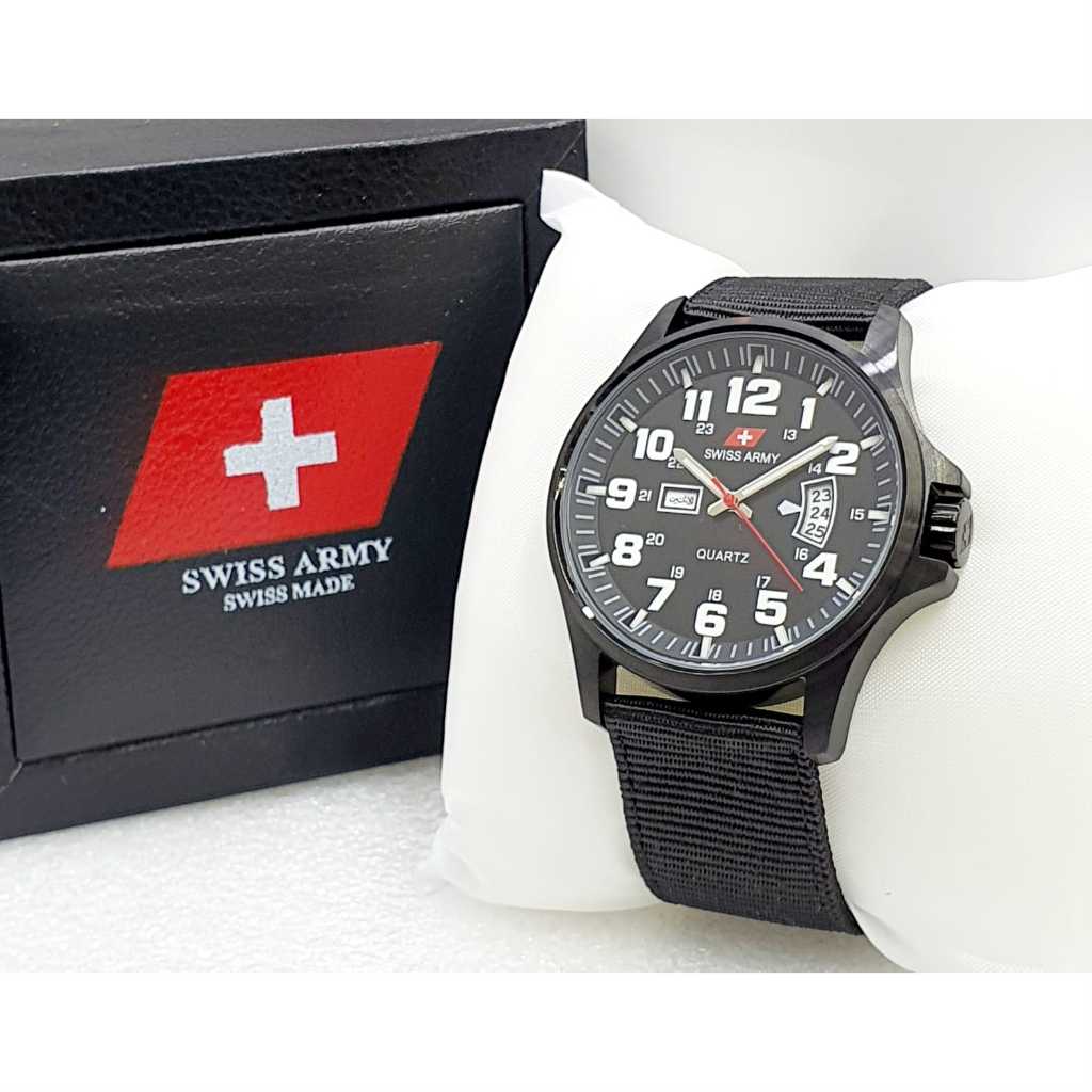 Jam Tangan Pria Swiss 2305 Original Canvas Sporty