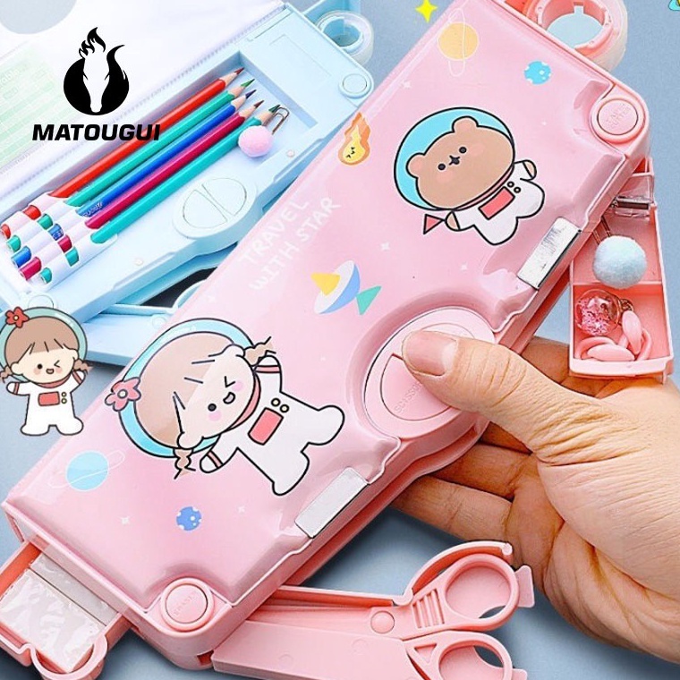 

jsb1 MATOUGUI Kotak PensilTempat Pensil Bahan Plastik Multifungsi UntukMultifungsi Kotak Penyimpanan Alat Tulis Kartun Lucu Tempat PensilTempat Pensil Astronot Untuk Motif Unicorn