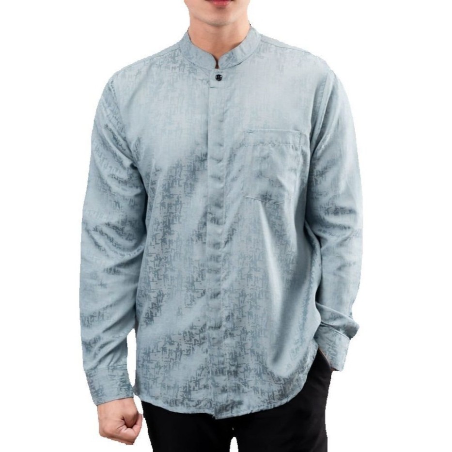 Baju Koko Muslim Pria | Kemeja Koko Pria SlimFit | Koko Dewasa Lengan Panjang CDK18 CREAM Colin Dion