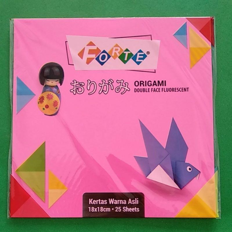 

Origami Kertas Lipat Forte Warna warni 2 sisi Ukuran 18 x 18 cm isi 25