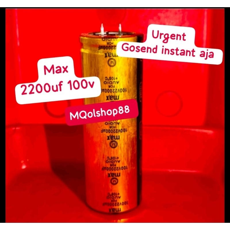 2200uf 100v Max elco kapasitor 2200uf 100v
